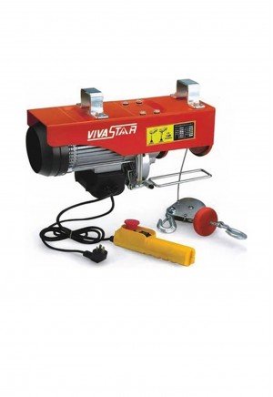 Vivastar 1800 Watt 20 mt 600 1200 kg Çift Halat Elektrikli Vinç 