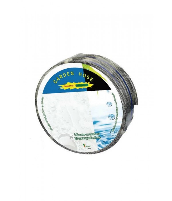 Daye 20 mt 1/2 inç Kanca Dokuma Gri Bahçe Sulama Hortum - 5220 Daye 20 mt 1/2 inç Kanca Dokuma Gri Bahçe Sulama Hortum - 5220