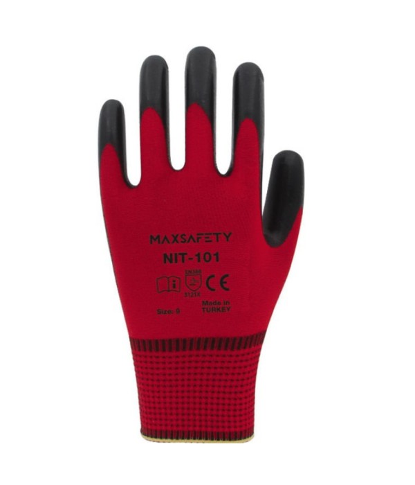 Maxsafety Kırmızı Siyah No 10 Polyester Lateks Eldiven - MXLTX - 014 - 10 Maxsafety Kırmızı Siyah No 10 Polyester Lateks Eldiven - MXLTX - 014 - 10