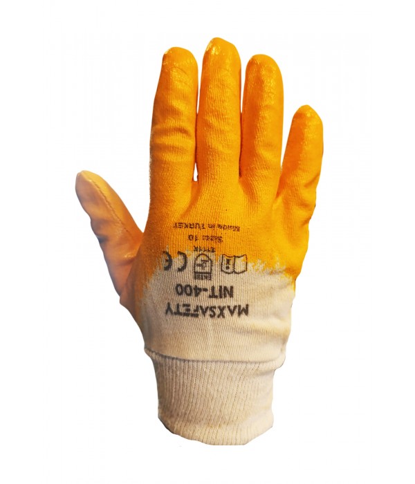 Maxsafety Pamuklu No 10 Sarı Nitril Eldiven - MXNIT- 400 - 10 