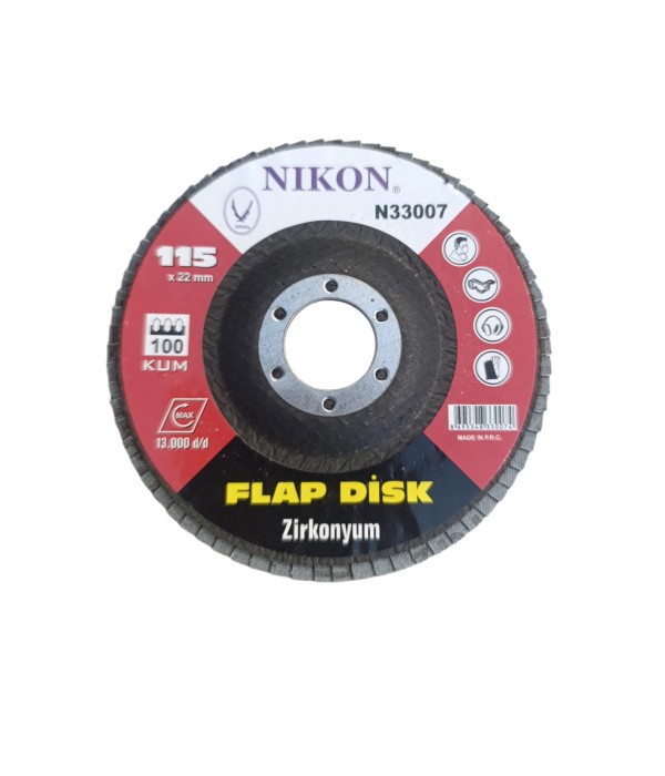 Nikon Flap Disk 115 mm 100 Kum Zikronyum Zımpara - 33007 Nikon Flap Disk 115 mm 100 Kum Zikronyum Zımpara - 33007