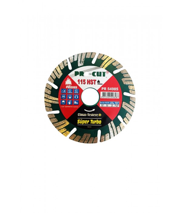 Procut 180 mm 115 Hct Süper Turbo Kanallı Sıcak Preslenmiş Kesim Bıçağı - PRC54985 Procut 180 mm 115 Hct Süper Turbo Kanallı Sıcak Preslenmiş Kesim Bıçağı - PRC54985