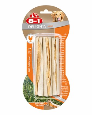 8in1 Delights Çubuk Tavuklu Köpek Ödül Kemiği - 75gr