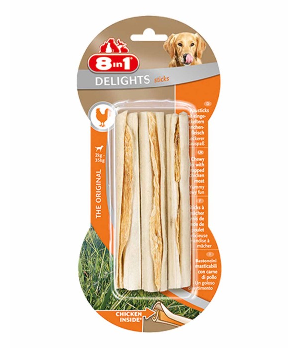 8in1 Delights Çubuk Tavuklu Köpek Ödül Kemiği - 75gr 8in1 Delights Çubuk Tavuklu Köpek Ödül Kemiği - 75gr