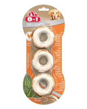 8in1 Delights Rings Tavuklu Köpek Ödül Kemiği - 119gr