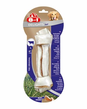 8in1 Delights Bone Sığır Etli Köpek Ödül Kemiği - 85gr L