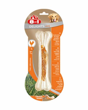 8in1 Delights Strong Tavuklu Köpek Ödül Kemiği - 130gr L