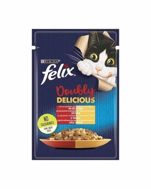 Felix 85gr Çifte Lezzet Sığır ve Tavuklu Yaş Kedi Maması