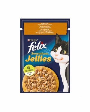 Felix Sensation 85gr Tavuk ve Havuçlu Yaş Kedi Maması