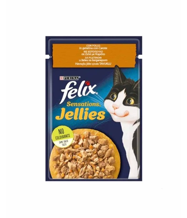 Felix Sensation 85gr Tavuk ve Havuçlu Yaş Kedi Maması