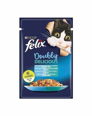 Felix 85gr Çifte Lezzet Sardalya ve Somonlu Yaş Kedi Maması