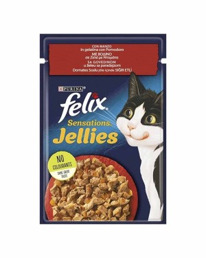 Felix Sensation 85gr Sığır ve Domatesli Yaş Kedi Maması