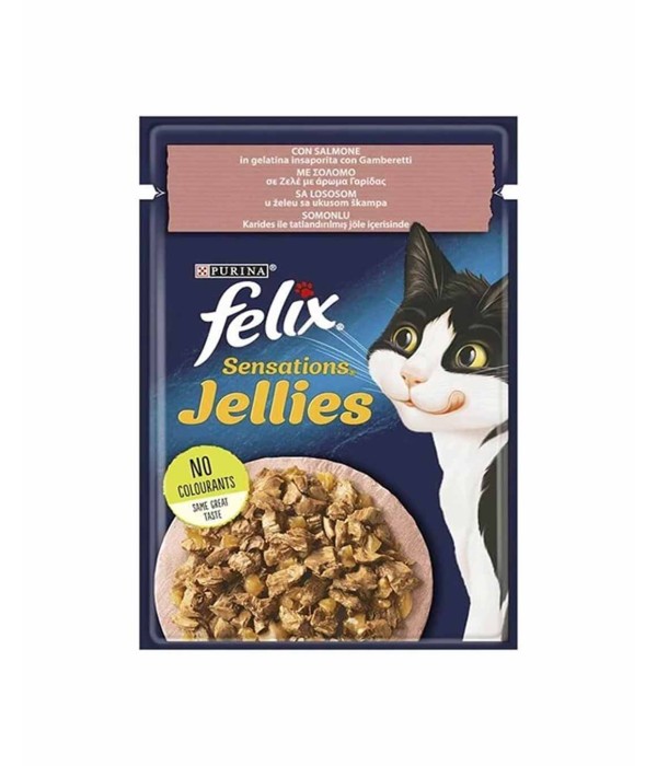 Felix Sensation 85gr Somon ve Karidesli Yaş Kedi Maması