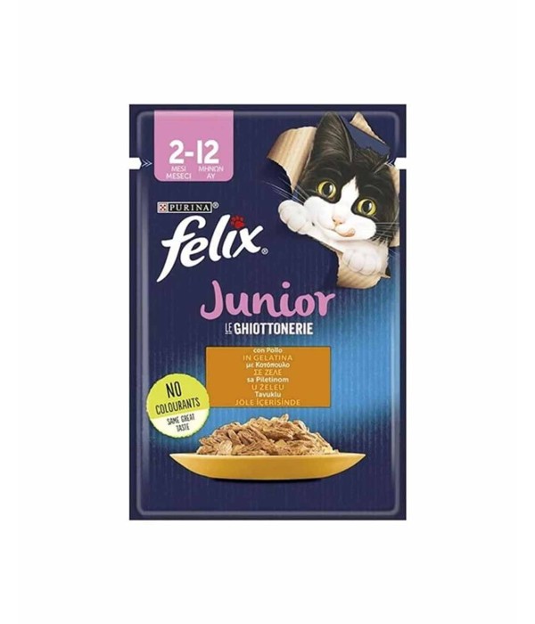 Felix 85gr Tavuk Etli Yaş Yavru Kedi Maması Felix 85gr Tavuk Etli Yaş Yavru Kedi Maması