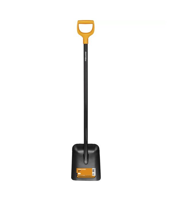 Fiskars - D Saplı Metal Kürek – Dayanıklı Çelik Başlık ve Ergonomik Tutma Sapı 125 cm 1003457