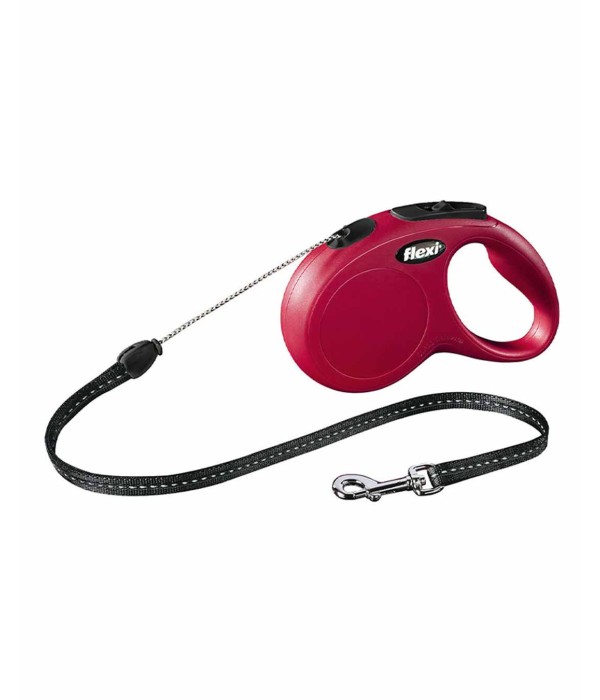 Flexi New Classic 5m İpli Köpek Tasması - Kırmızı S