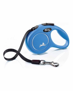 Flexi New Classic 3m Şerit Köpek Tasması - Mavi XS