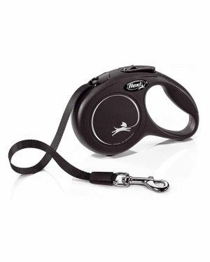 Flexi New Classic 3m Şerit Köpek Tasması - Siyah XS