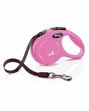 Flexi New Classic 3m Şerit Köpek Tasması - Pembe XS