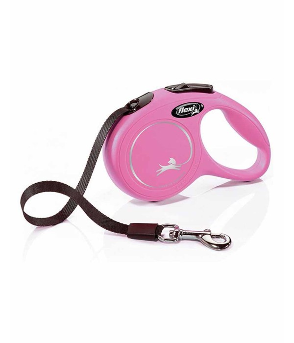 Flexi New Classic 3m Şerit Köpek Tasması - Pembe XS
