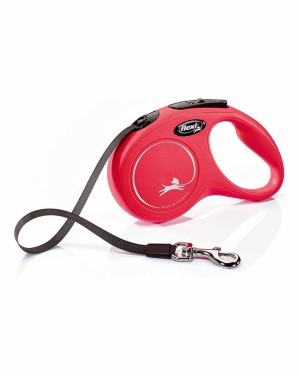 Flexi New Classic 5m Şerit Köpek Tasması - Kırmızı S