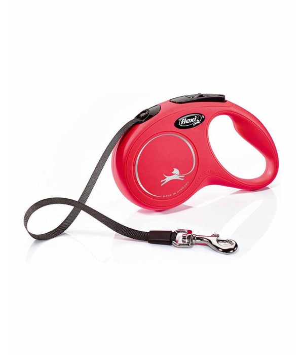Flexi New Classic 5m Şerit Köpek Tasması - Kırmızı S