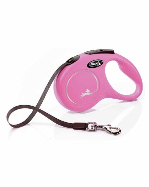 Flexi New Classic 5m Şerit Köpek Tasması - Pembe S