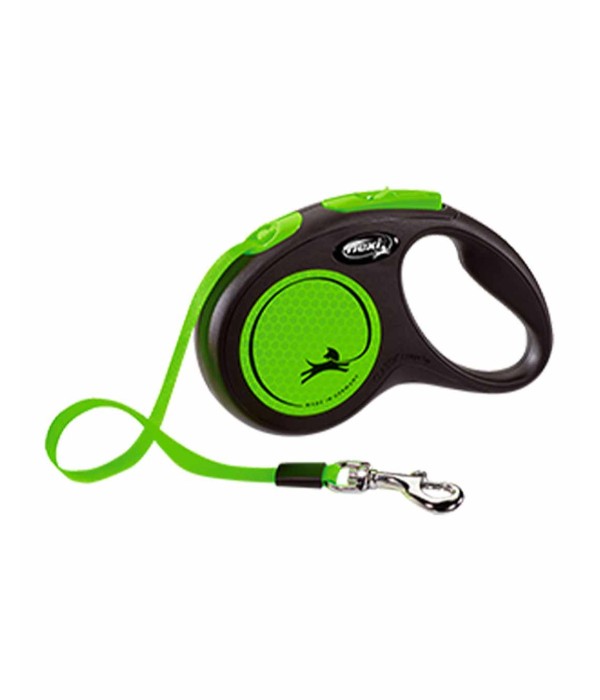 Flexi New Neon 5m Şerit Köpek Tasması - Yeşil S