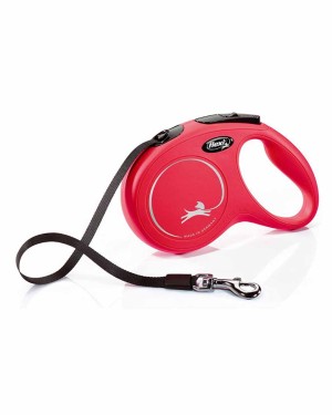 Flexi New Classic 5m Şerit Köpek Tasması - Kırmızı M