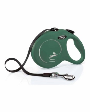 Flexi New Classic 5m Şerit Köpek Tasması - Yeşil M