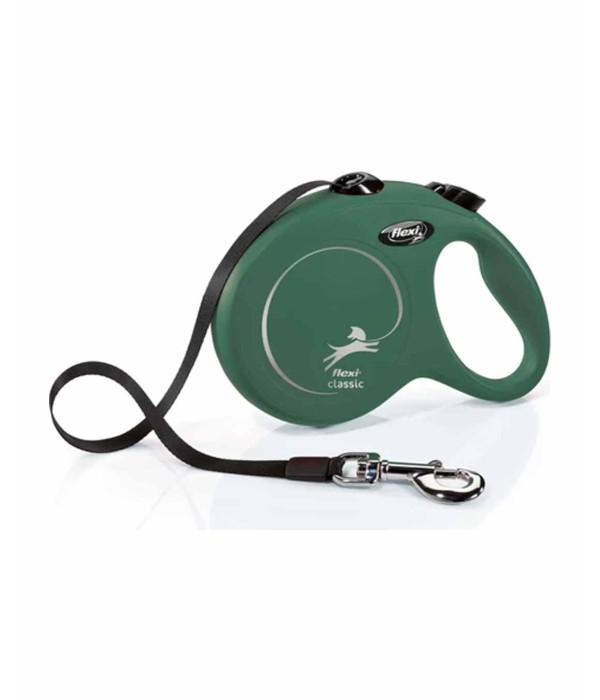 Flexi New Classic 5m Şerit Köpek Tasması - Yeşil M