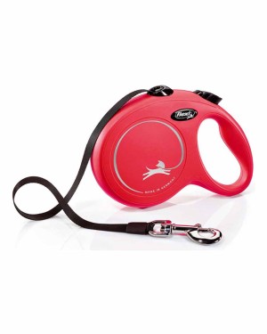 Flexi New Classic 5m Şerit Köpek Tasması - Kırmızı L
