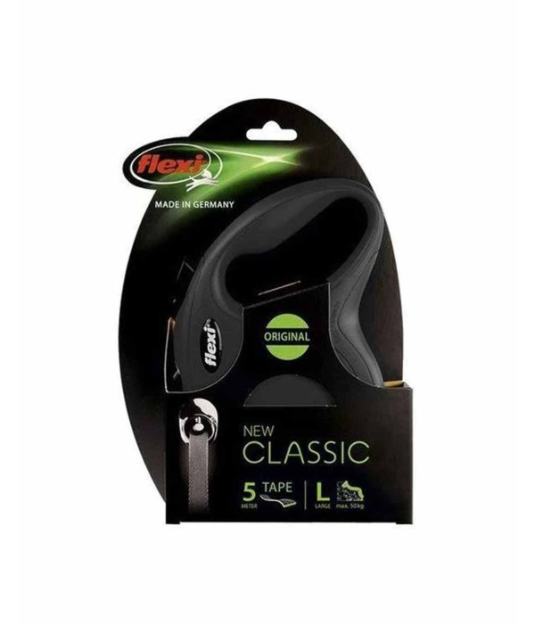 Flexi New Classic 5m Şerit Köpek Tasması - Siyah L
