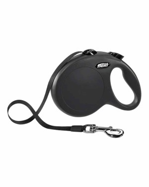 Flexi New Classic 5m Şerit Köpek Tasması - Siyah L