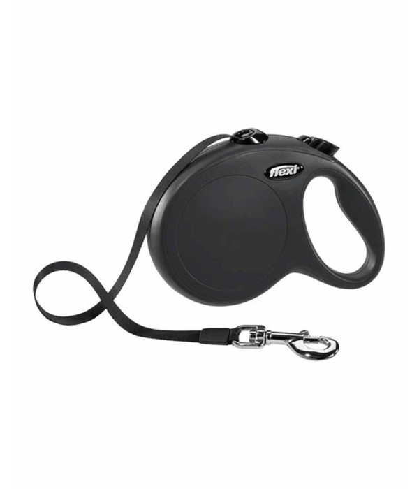 Flexi New Classic 5m Şerit Köpek Tasması - Siyah L