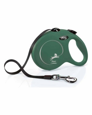Flexi New Classic 5m Şerit Köpek Tasması - Yeşil L