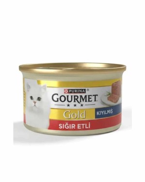 Gourmet Gold 85gr Kıyılmış Sığırl Etli Kedi Konservesi
