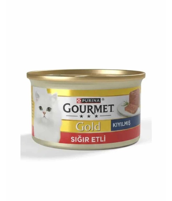 Gourmet Gold 85gr Kıyılmış Sığırl Etli Kedi Konservesi