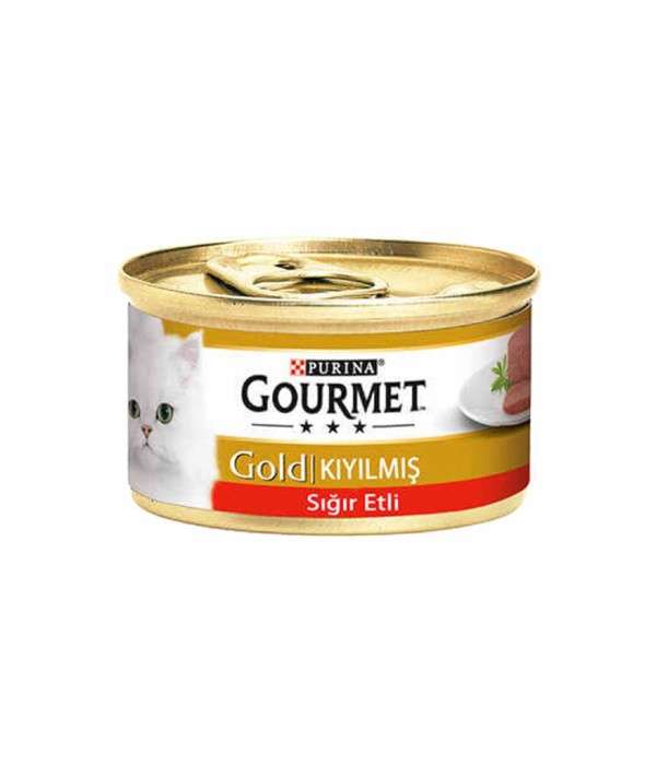 Gourmet Gold 85gr Kıyılmış Sığır Etli Kedi Konservesi
