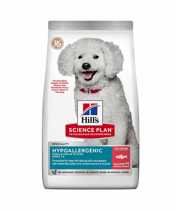 Hill's SP 1.5kg Hipoalerjenik Tahılsız Somonlu Küçük ve Mini Irk Yetişkin Köpek Maması Hill's SP 1.5kg Hipoalerjenik Tahılsız Somonlu Küçük ve Mini Irk Yetişkin Köpek Maması