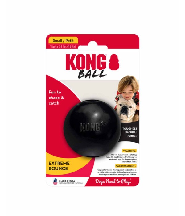 Kong Extreme Köpekler için Top Şeklinde Çok Amaçlı Isırma Oyuncağı - Ultra Sert S