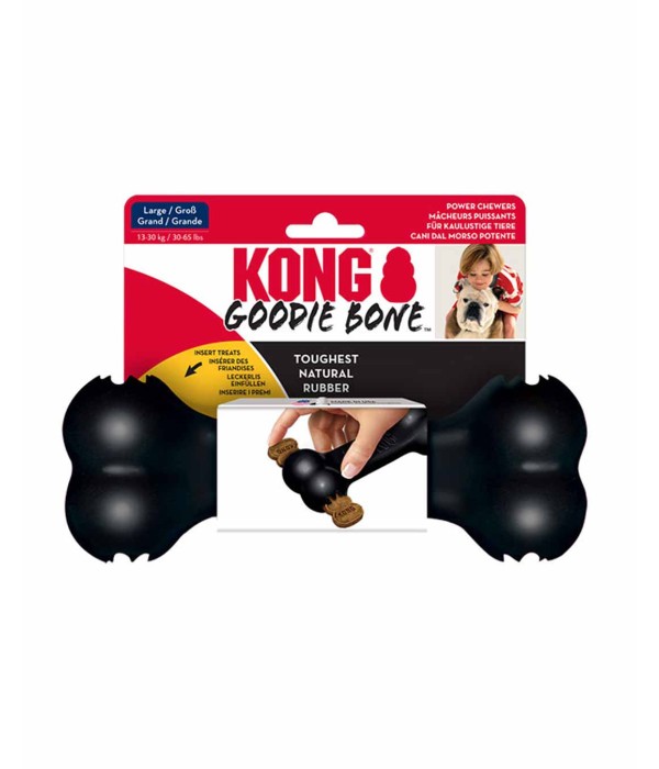 Kong Extreme Goodie Bone Kemik Şeklinde Çok Amaçlı Köpek Oyuncağı - Ultra Sert L
