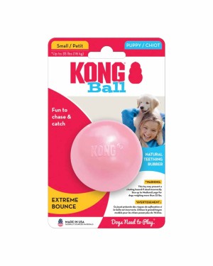 Kong Puppy Ball Delikli Top Şeklinde Çok Amaçlı Yavru Köpek Oyuncağı - S