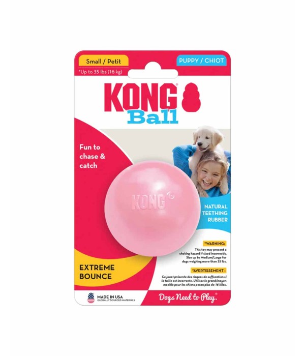 Kong Puppy Ball Delikli Top Şeklinde Çok Amaçlı Yavru Köpek Oyuncağı - S Kong Puppy Ball Delikli Top Şeklinde Çok Amaçlı Yavru Köpek Oyuncağı - S