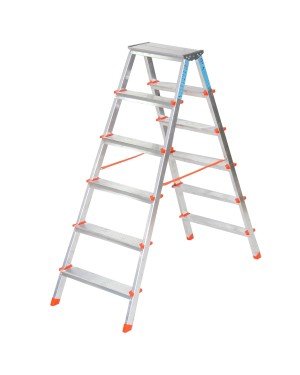 6+6 ÇİFT TARAFLI ALÜMİNYUM MERDİVEN (1806) 6+6 ÇİFT TARAFLI ALÜMİNYUM MERDİVEN (1806)