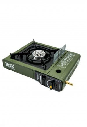 Rox - Tekli Portatif Kamp Ocak, Rüzgarlıklı, Ekstra Gaz Girişli Haki Yeşil Rox - Tekli Portatif Kamp Ocak, Rüzgarlıklı, Ekstra Gaz Girişli Haki Yeşil