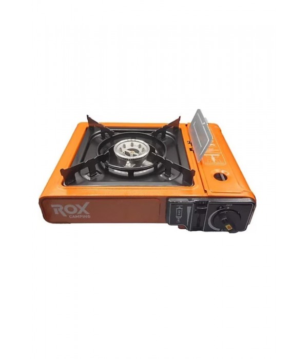Rox - 0189 Tekli Portatif Kamp Ocak, Rüzgarlıklı, Ekstra Gaz Girişli - Turuncu Rox - 0189 Tekli Portatif Kamp Ocak, Rüzgarlıklı, Ekstra Gaz Girişli - Turuncu