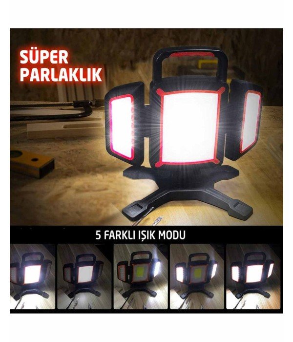 Rox 0225 Şarjlı Açılı Ayarlı Çalışma Feneri 2000 Lümen