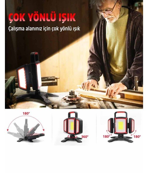 Rox 0225 Şarjlı Açılı Ayarlı Çalışma Feneri 2000 Lümen