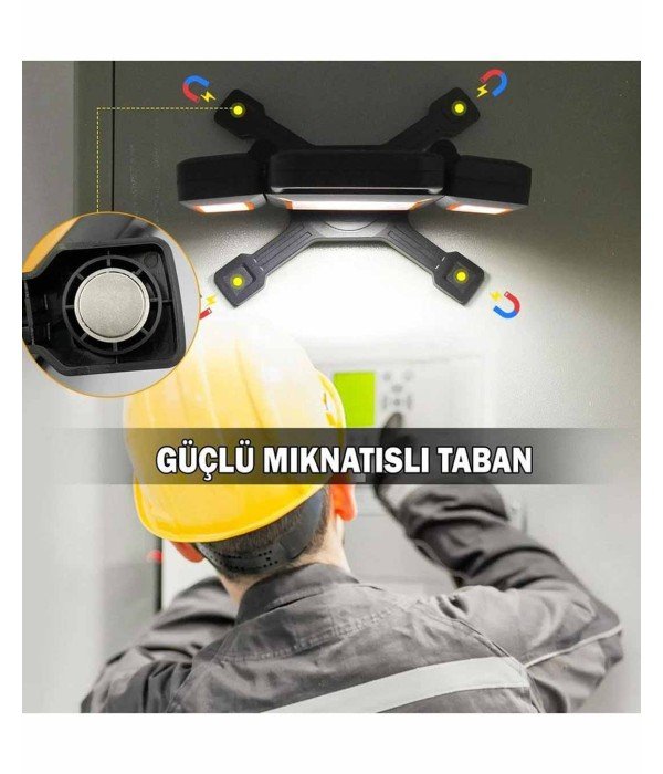 Rox 0225 Şarjlı Açılı Ayarlı Çalışma Feneri 2000 Lümen